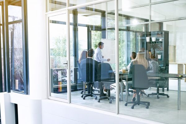 Shot of a businessman giving a presentation to his colleagues in an office